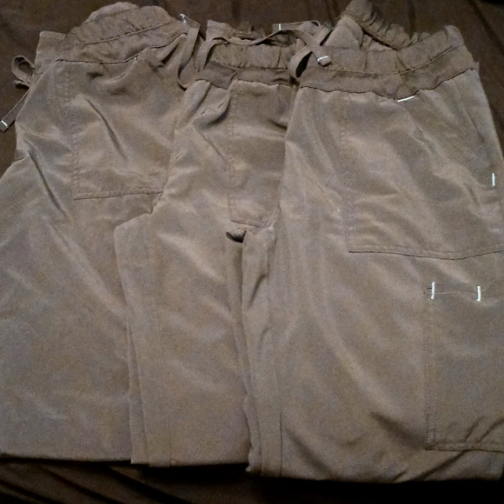 3 Pairs Grey Scrub Bottoms